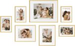 eletecpro Aluminum Gallery Wall Frame Set of 7, Including 1Pc 11x14, 2Pcs 8x10, ... - Image 2