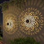 gardencave 2 Pack Solar Fence Lights Metal Solar Powered Outdoor Deck Step Wall ... - Image 2
