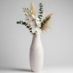 hjn Hand-Glazed White Ceramic Vase - 13.8" H Modern Decorative Centerpiece Vase ... - Image 2