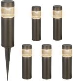 hykolity Low Voltage Landscape Lights, 3W 120LM 12V-15V LED Round Bollard Light,... - Image 2