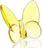 kanpura Yellow Crystal Flying Butterfly Figurine,Glass Butterfly Figurine Orname... - Image 2