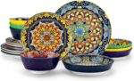 vancasso 16 Pieces Plates and Bowls Set, Bohemian Style Dinnerware Sets Service ... - Image 2