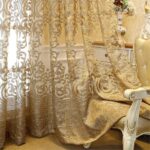 1 Panel Luxury European Sheer Curtain Grommet Top Floral Embroidery Sheer Curtai... - Image 2