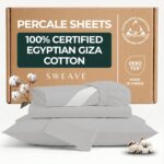100% Egyptian Cotton Percale Sheets Queen Size - Genuine Luxurious 400 Thread Co... - Image 2