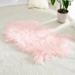 100% Genuine Sheepskin Area Rug Real Lightweight Fluffy Soft Mongolian Long Wool... - Image 2
