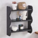 100% Solid Wood Wall Shelf, 3 Tier Vintage Wooden Wall Shelves, Rustic Wall Moun... - Image 2