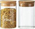 10oz Glass Storage Container - Airtight Glass Jars with Cork Lid, Spice Jars, Ca... - Image 2