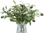 10pcs Faux Olive Leaves Stems 10” Tall Artificial Plants Olive Tree Branches for... - Image 2