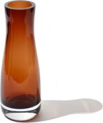 11" H Amber Vase,3.5lb Glass Vase Large for Home Decoration, Noble Amber Flower ... - Image 2