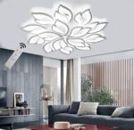 110W Dimmable LED Ceiling Light with Remote Control Ceiling Lapm Modern 15-Leaf ... - Image 2
