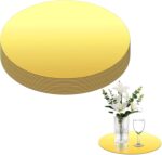 12 Pcs Acrylic Mirror Centerpieces for Tables, 10 Inch Gold Circle Mirror Tray R... - Image 2