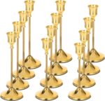 12 Pcs Candlestick Holders Taper Candle Holders, Metal Tall Candlestick Holder G... - Image 2