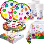 122 Pcs Art Paint Party Decorations Sip and Art Party Supplies, Artist Paint Pla... - Image 2