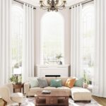 132 Inch Extra Long Linen Curtains for Ceiling to Floor Living Room Grommet Top ... - Image 2