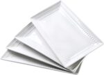14 inch Ceramic Serving Platter - Rectangular Serving Trays Set of 4, Large Embo... - Image 2