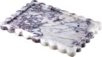 14" x 10" Large Genuine Calacatta Viola Scalloped Marble Tray, Pre-Sealed for St... - Image 2
