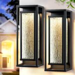 16'' LED Outdoor Wall Lights 2 Packs, 3000K Porch Lights Outdoor Sconce Lights w... - Image 2
