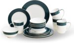 16-Piece Fine Bone China Dinnerware Set, Dinner Plates,Bowls and Mugs Set, Dishw... - Image 2