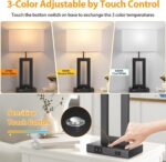 3 Color Temperatures Table Lamps for Bedrooms Set of 2, 22’’ Touch Control Bedsi... - Image 3