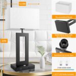 3 Color Temperatures Table Lamps for Bedrooms Set of 2, 22’’ Touch Control Bedsi... - Image 7