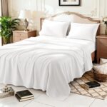 100% Egyptian Cotton Sheet Set 4 Pcs Queen Size Sheets 1000 Thread Count Breatha... - Image 3