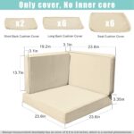 14Pieces Patio Cushion Covers Replacement Outdoor Couch Cushions Covers Splashpr... - Image 3