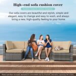 14Pieces Patio Cushion Covers Replacement Outdoor Couch Cushions Covers Splashpr... - Image 4