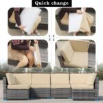 14Pieces Patio Cushion Covers Replacement Outdoor Couch Cushions Covers Splashpr... - Image 5