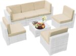 14Pieces Patio Cushion Covers Replacement Outdoor Couch Cushions Covers Splashpr... - Image 7