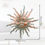 VEWOGARDEN Metal Sun Wall Decor 30" Large Outdoor Hanging Wall Art for Patio Far... - Image 4
