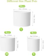 Large Plant Pots Set of 3 – 8", 9", 10" Indoor Flower Pots with Drainage Holes a... - Image 4