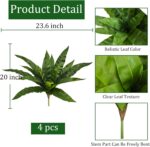 4Pcs Fake Ferns,Faux Outdoor Plants UV Resistant,3D Real Touch Fake Plants Total... - Image 4