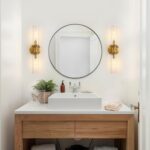 KUZZULL Wall Sconces Set of Two Brushed Brass Gold Sconces Lighting with Clear G... - Image 6