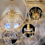 TOCHIC Modern Gold Crystal Chandelier Luxury French Empire Chandelier, 6 Lights ... - Image 4
