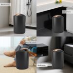 9 Pieces Black Bathroom Accessories Set, Gorgeous Bathroom Set, Trash Can, Toile... - Image 9