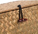 Wicker Basket with Lid, Seagrass Storage Basket, Woven Baskets for Storage, Deco... - Image 3