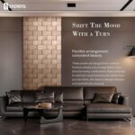 6-Pack Art 3D Wall Panels, Wood Textured Wall Panels, 15.7"×15.7" Modern Wall Pa... - Image 5