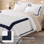 Bedsure 100% Cotton Percale Duvet Cover King, Luxury Hotel Duvet Cover, White Co... - Image 4