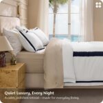 Bedsure 100% Cotton Percale Duvet Cover King, Luxury Hotel Duvet Cover, White Co... - Image 5