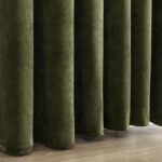 Dchola Olive Green Velvet Curtains for Bedroom Window, Super Soft Vintage Luxury... - Image 3