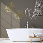Peryiter 3 Pcs Metal Flower Wall Decor Minimalist Floral Wall Hanging Decor Meta... - Image 8