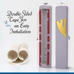 Modern Concrete Mezuzah Case for Door, Melted-in Gold Shin, Waterproof & Weather... - Image 3