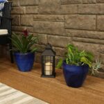 Sunnydaze Resort Round Ceramic Planter - Set of 2 Indoor or Outdoor Plant Pots w... - Image 6