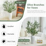 2 PCS 39 Inch Faux Olive Branches Artificial Flowers Greenery Stems Olive Tree B... - Image 3