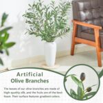 2 PCS 39 Inch Faux Olive Branches Artificial Flowers Greenery Stems Olive Tree B... - Image 4