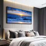 Sea Beach Framed Canvas Wall Art For Living Room Large Size Wall Decor For Bedro... - Image 4