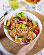 LaGlint 66 OZ Salad Bowl Set of 2, Opal Glass 10 inch Ultra-thin&Lightweight Ser... - Image 4