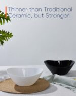 LaGlint 66 OZ Salad Bowl Set of 2, Opal Glass 10 inch Ultra-thin&Lightweight Ser... - Image 5