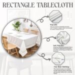 Majestic Giftware Linen Look Polyester Tablecloths for Rectangle Tables | (70/12... - Image 3