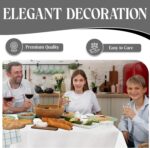 Majestic Giftware Linen Look Polyester Tablecloths for Rectangle Tables | (70/12... - Image 4